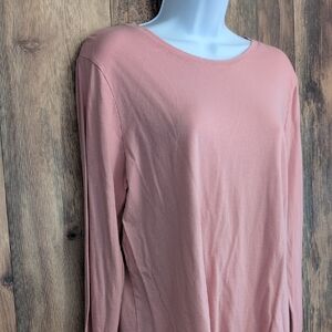 Time and Tru Women's Pink Long Sleeve Tee L           D310